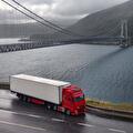 Lastebil fra Vroegindewey på en bro i Norge
